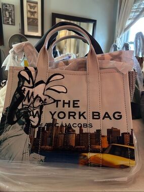 Marc Jacobs White Multi Print 'The New York Bag' Tote